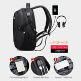 Amdtsaue Travel Laptop Backpack for Men, Water Resistant Backpack Airline Approved Business Work Bag with USB Charging Port