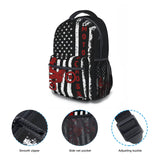 American Flag Motorcycle Backpack Dirt Bike School Bookbag College Shoulder Bag Travel Hiking Camping Daypack for Women Girls Men Boys