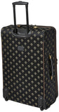 American Flyer Luggage Fleur De Lis 4 Piece Set, Black, One Size