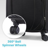 American Tourister 4 KIX 2.0 Expandable Softside Luggage with Spinner Wheels, 28 SPINNER, CLASSIC BLUE