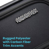 American Tourister 4 KIX 2.0 Softside Expandable Luggage with Spinners, Black, 3PC (CO/MED/LG)