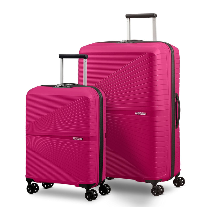 American Tourister Airconic Hardside Expandable Luggage with Spinners, Deep Orchid, 2PC SET (Carry - on/Large)