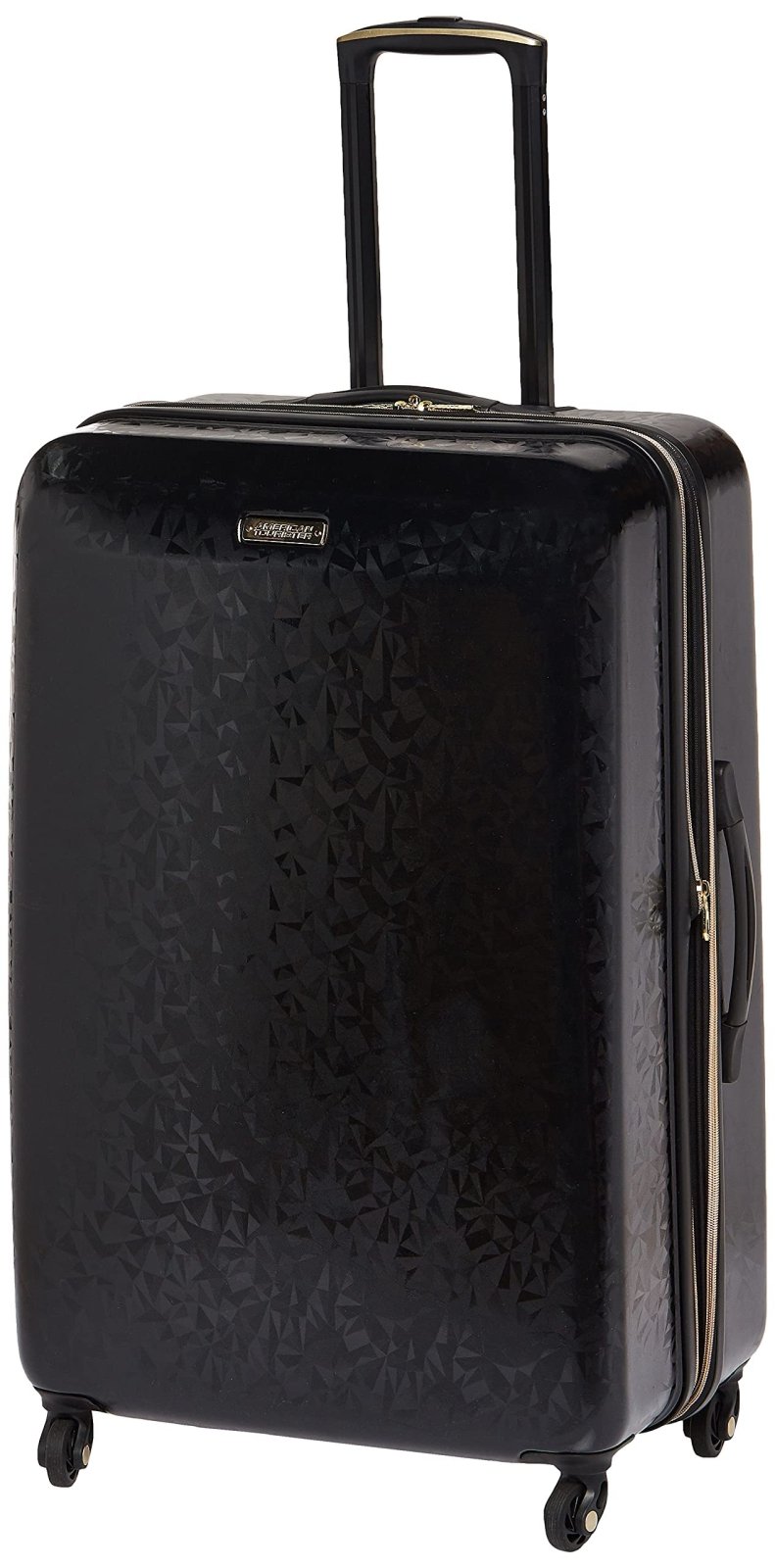 American Tourister Belle Voyage Hardside Luggage with Spinner Wheels, Black, Checked - Large 28 - Inch