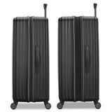 American Tourister Fathead Large Checked Luggage - Customize with Favorite Sports or Character Decal - Durable ABS Hardshell with 1.5" Expansion - 360° Spinner Wheels - RightHeight™ Handle - Black