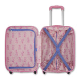 American Tourister Minnie Mouse Carry - On Luggage - Airline Approved, Durable Hardshell with Vibrant Minnie Mouse Design - Roll Confidentially with Spinner Wheels & Colorful Adjustable Handle