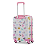 American Tourister Minnie Mouse Carry - On Luggage - Airline Approved, Durable Hardshell with Vibrant Minnie Mouse Design - Roll Confidentially with Spinner Wheels & Colorful Adjustable Handle