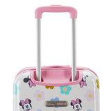 American Tourister Minnie Mouse Carry - On Luggage - Airline Approved, Durable Hardshell with Vibrant Minnie Mouse Design - Roll Confidentially with Spinner Wheels & Colorful Adjustable Handle