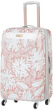 American Tourister Moonlight Hardside Expandable Luggage with Spinner Wheels, Ascending Gardens Rose Gold, Checked-Medium 24-Inch