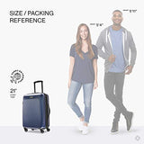 American Tourister Moonlight Hardside Expandable Luggage with Spinner Wheels, Navy, Carry - On 21 - Inch