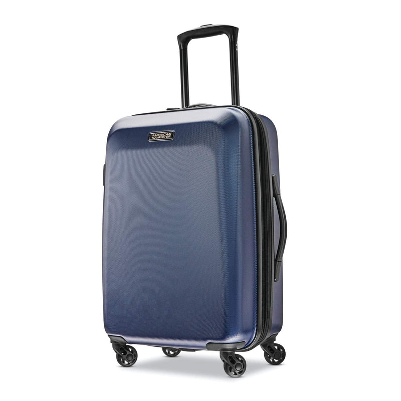 American Tourister Moonlight Hardside Expandable Luggage with Spinner Wheels, Navy, Carry - On 21 - Inch