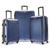 American Tourister Moonlight Hardside Expandable Luggage with Spinner Wheels, Navy, Carry - On 21 - Inch