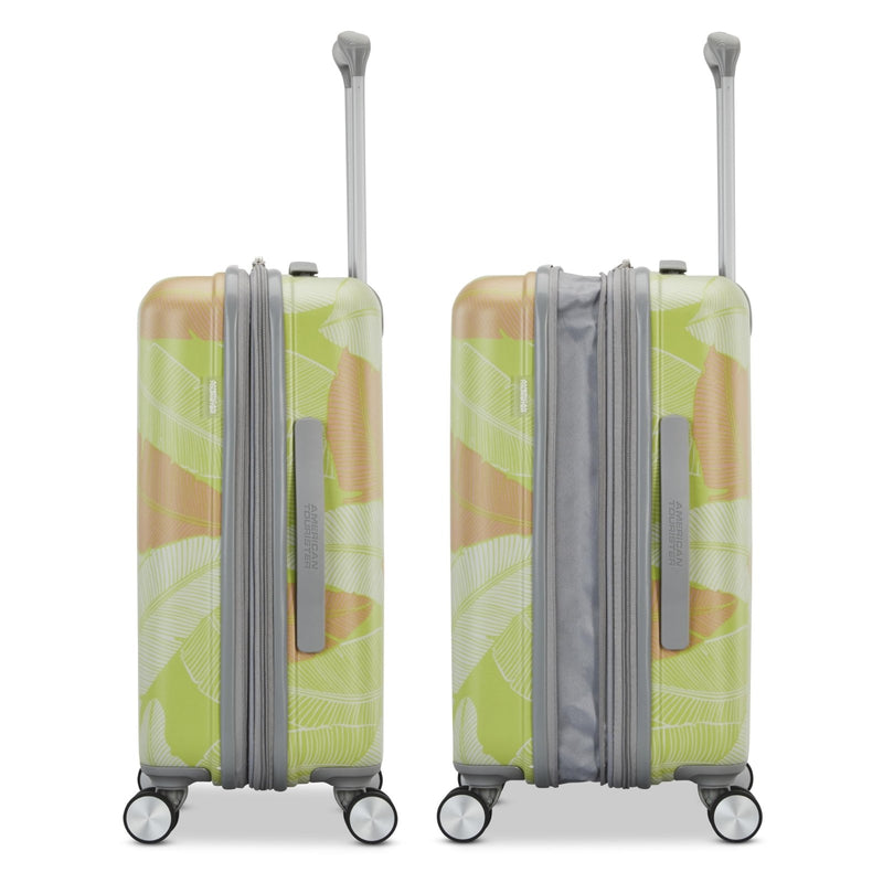 American Tourister Moonlight II Hardside Expandable Luggage with Spinner Wheels, Palm, 2 Piece Set (20/28)