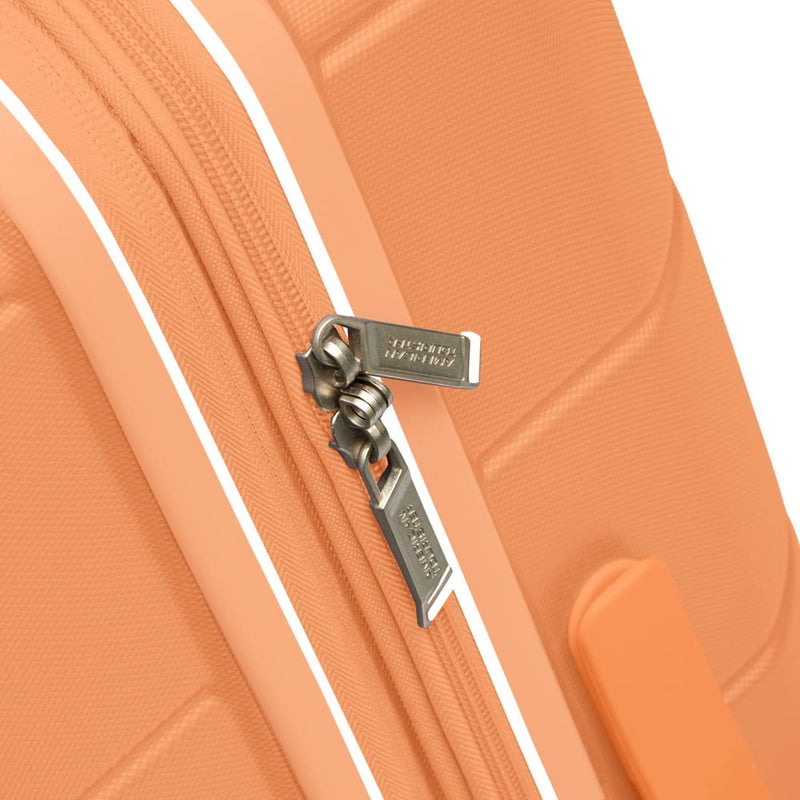 American Tourister Stratum 2.0 Expandable Hardside Luggage with Spinner Wheels, 24 - Inch Checked - Medium, Papaya