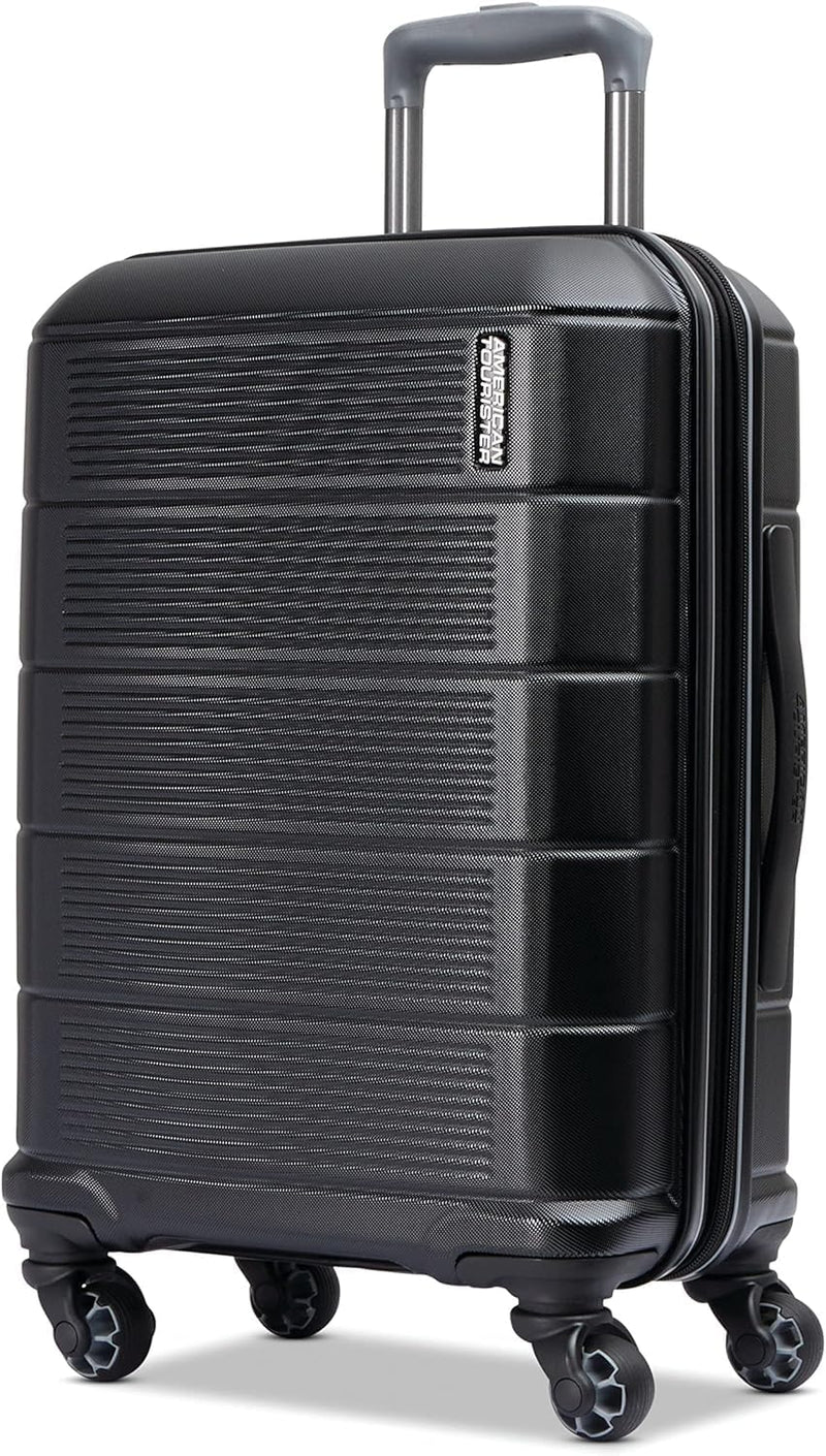 American Tourister Stratum 2.0 Expandable Hardside Luggage with Spinner Wheels, Jet Black, Carry - on