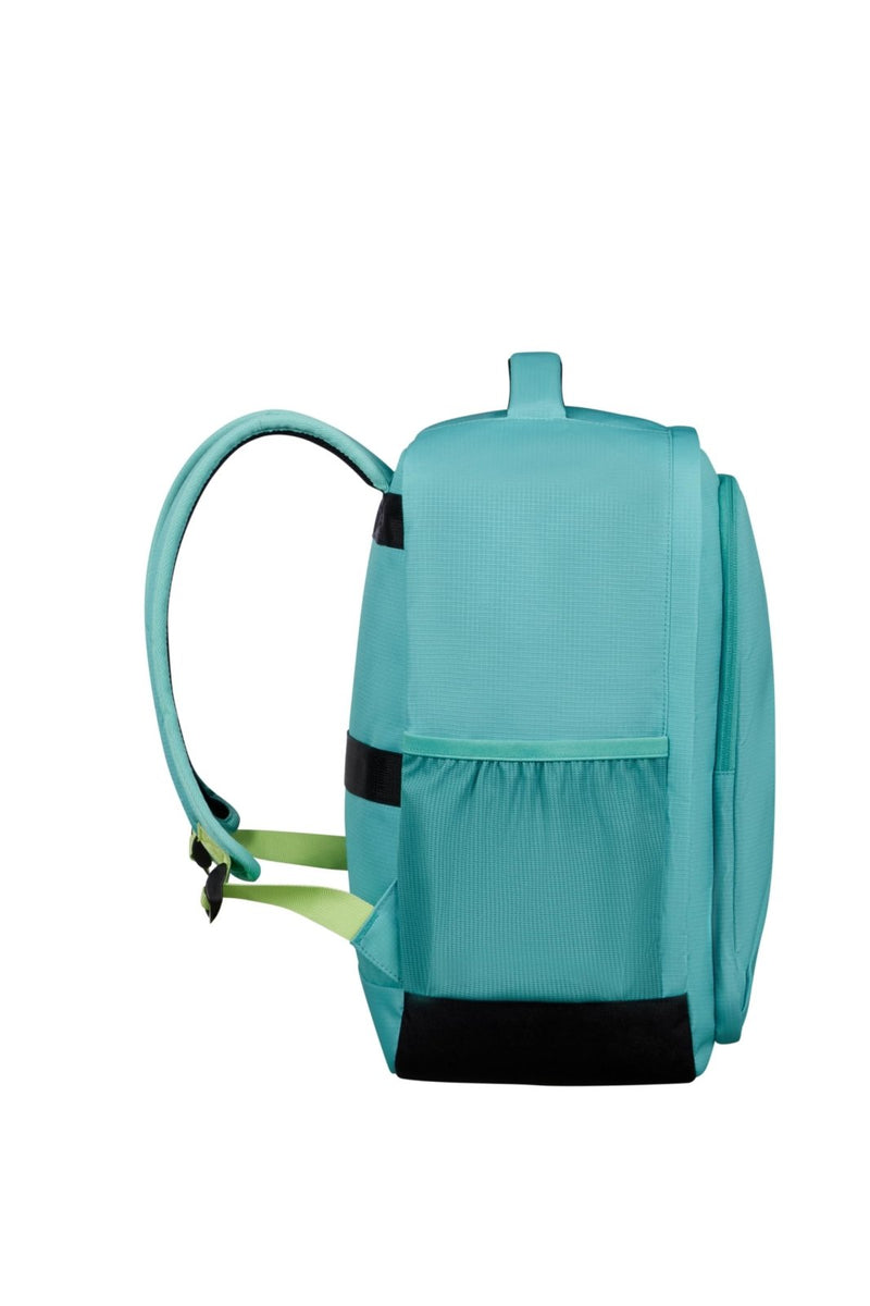 American Tourister Take2Cabin Ryanair Cabin Bag, 25 x 20 x 40 cm, 24 L, 0.50 kg, Hand Luggage, Aeroplane Backpack S Underseater, Turquoise/Green (Dusty Turquoise/Lime), Turquoise/Green (Dusty,