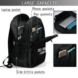 AMZWZSH Tell Your Dad I Said Hi Travel Laptop Backpack Bag with USB Charging Port 17 Inch Computer Business Backpacks for Women Men Work College Gift,Casual Daypack,Black Large