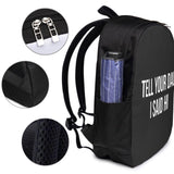 AMZWZSH Tell Your Dad I Said Hi Travel Laptop Backpack Bag with USB Charging Port 17 Inch Computer Business Backpacks for Women Men Work College Gift,Casual Daypack,Black