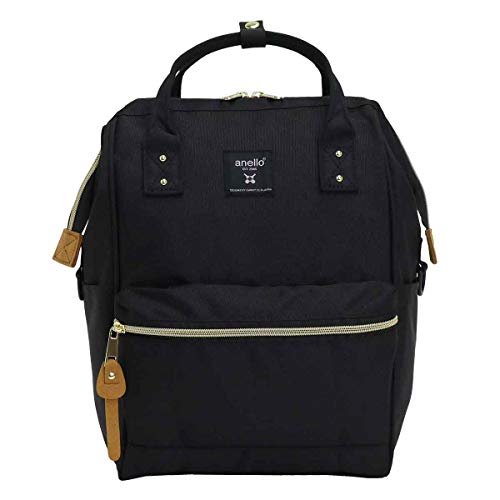 Anero ATB0197Z Backpack with Clasp, S, A4 Base, Water Repellent, Multiple Storage, PC Storage, Black | Backpacks4Less