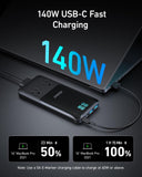 Anker Prime Charging Station, 140W 6 - in - 1 Travel Power Strip, 5ft Detachable Extension Cord with Multiple Outlets, 2 AC, 2 USB C, 2 USB A, Desk Accessories, Home Office (Non - Battery/Wireless)