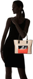 Anne Klein Change The Channe Tote Shoulder Bag,Beige /Black Multi,One Size