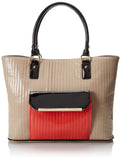 Anne Klein Change The Channe Tote Shoulder Bag,Beige /Black Multi,One Size
