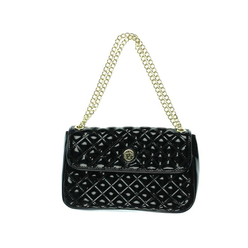 Anne Klein Happy Tweed Medium Flap Shoulder Bag,Black,One Size