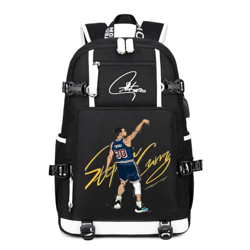 Ansigeren No. 30 Basketball Player Multifunctional Backpacks Sports Fan Bookbag Travel Student Backpack (W3) | Backpacks4Less