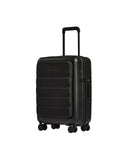 ANTLER - Icon Stripe Hardside Carry On Luggage with Pocket, 21.7x15.7x9.4 Inch, 47L - Lightweight, 4 Spinner Wheels, Adjustable Handle, External Front Pocket, Small Suitcase, TSA Lock - Black