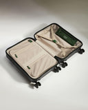 ANTLER - Icon Stripe Hardside Carry On Luggage with Pocket, 21.7x15.7x9.4 Inch, 47L - Lightweight, 4 Spinner Wheels, Adjustable Handle, External Front Pocket, Small Suitcase, TSA Lock - Black