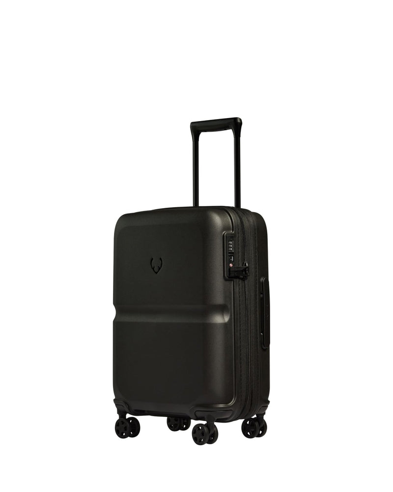ANTLER - Single Stripe Hardside Carry On Luggage, 21.7x14.2x9.1 Inch 40L, Lightweight, 4 Spinner Wheels - Adjustable Handle, Expandable, Small Suitcase Airline Approved, TSA Lock - Black