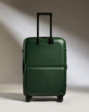 ANTLER - Single Stripe Hardside Luggage 26 Inch Checked - Medium Suitcase - Durable, Lightweight & Expandable, 4 Spinner Wheels - Adjustable Handle, TSA Lock - Green