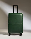 ANTLER - Single Stripe Hardside Luggage 26 Inch Checked - Medium Suitcase - Durable, Lightweight & Expandable, 4 Spinner Wheels - Adjustable Handle, TSA Lock - Green