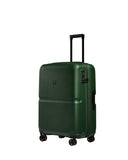 ANTLER - Single Stripe Hardside Luggage 26 Inch Checked - Medium Suitcase - Durable, Lightweight & Expandable, 4 Spinner Wheels - Adjustable Handle, TSA Lock - Green