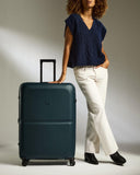 ANTLER - Single Stripe Hardside Luggage 32 Inch Large Suitcase - Durable, Lightweight & Expandable, 4 Spinner Wheels - Adjustable Handle, TSA Lock - Indigo