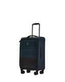 ANTLER - Soft Stripe Carry On Luggage 22x14x9 Airline Approved - Cabin Suitcase with Expander, Adjustable Handle, 4 Spinner Wheels, Lightweight, TSA Lock - Recycled Polyester Luggage - Indio Blue
