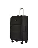 ANTLER - Soft Stripe Large Luggage - 31" Softside Suitcase, Durable, Lightweight & Expandable, 4 Spinner Wheels - Adjustable Handle, TSA Lock, Black