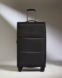 ANTLER - Soft Stripe Large Luggage - 31" Softside Suitcase, Durable, Lightweight & Expandable, 4 Spinner Wheels - Adjustable Handle, TSA Lock, Black