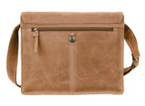 ANTONIO VALERIA Albert Cognac Leather Messenger Bag for Men