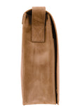 ANTONIO VALERIA Albert Cognac Leather Messenger Bag for Men