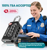 ANVIL TSA Approved Luggage Lock - 4 Digit Combination, 10,000 Combinations, Easy - Read Password Window, Travel Lock for Suitcases, Backpacks, Gym & Student Lockers, Baggage(Yellow 2 Pack)