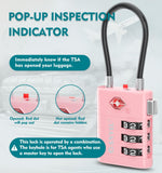 ANVIL TSA Approved Luggage Locks – High Security TSA008 Combination Travel Locks with Inspection Indicator for Suitcases and Backpacks. (2, Pink)