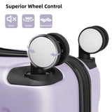 Anwick Luggage Sets 6 Piece Hardside Expandable Suitcase Set with Spinner Wheels TSA Lock Black, Travel Luggage Set Clearance for Men and Women (purple)