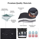 ANWTOTU Baby Diaper Bags with Changing Station,Waterproof Diaper Bag Backpack for Moms Dads with USB Charging Port,Large Capacity Multifunctional Baby Essentials(Black)