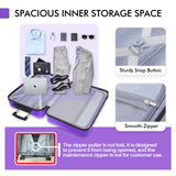 AnyZip Luggage PC ABS Hardside Lightweight Suitcase with 4 Universal Wheels TSA Lock Carry - On 20 Inch Violet Purple