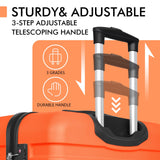 AnyZip Luggage PC ABS Hardside Lightweight Suitcase with 4 Universal Wheels TSA Lock Checked - Medium 24 Inch Orange