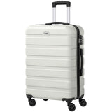 AnyZip Luggage PC ABS Hardside Lightweight Suitcase with 4 Universal Wheels TSA Lock Checked - Medium 24 Inch White