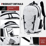 AO ALI VICTORY Women's Laptop Backpack 15.6 inch,Travel Backpack for Men,College Bookbag, Lightweight Outdoor Sport Hiking Back Pack, Everyday Daypack, White