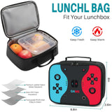 Aogebaby 3Pcs Boys Gaming Backpack Set, 17 Inch Game Controller School Backpack with Insulated Lunch Box Pencil Case, Water Resistant Elementary Bookbag Set for Kids Teens Back to School