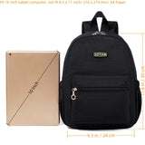 AOTIAN Mini Lightweight 11.8 Inch Backpack Durable Travel Hiking Women and Girls Small Daypack, 7 Liters Black