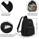 AOTIAN Mini Lightweight 11.8 Inch Backpack Durable Travel Hiking Women and Girls Small Daypack, 7 Liters Black